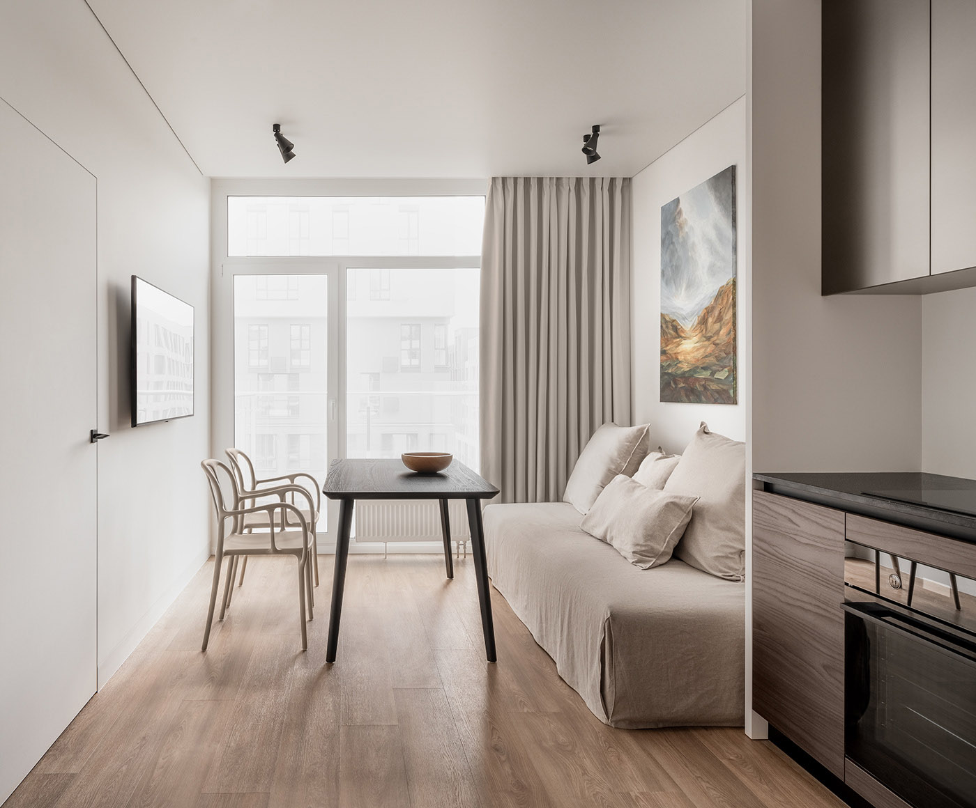 公寓設計,公寓設計案例,ACIID,基輔,38㎡,自然柔和色調公寓設計,時尚公寓,國外小公寓設計案例,公寓裝修