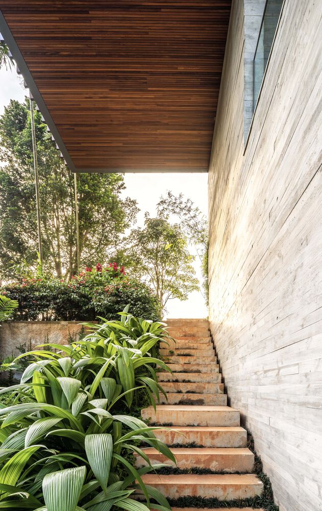 Felipe Caboclo Arquitetura,470㎡,別墅設計案例,原木色景觀別墅,國外別墅設計,野獸派風格,山景別墅