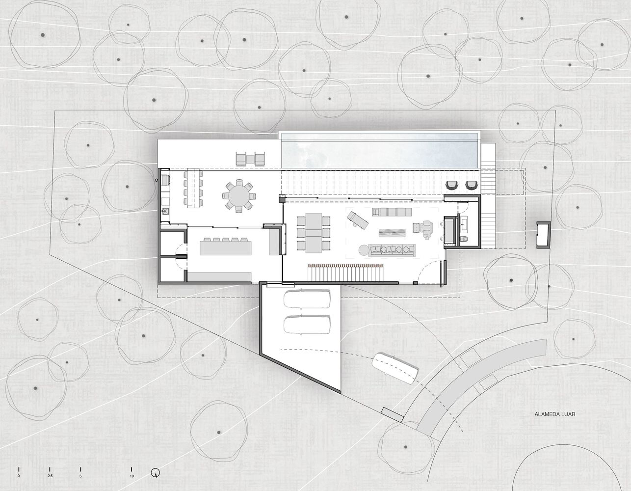 Felipe Caboclo Arquitetura,470㎡,別墅設計案例,原木色景觀別墅,國外別墅設計,野獸派風格,山景別墅