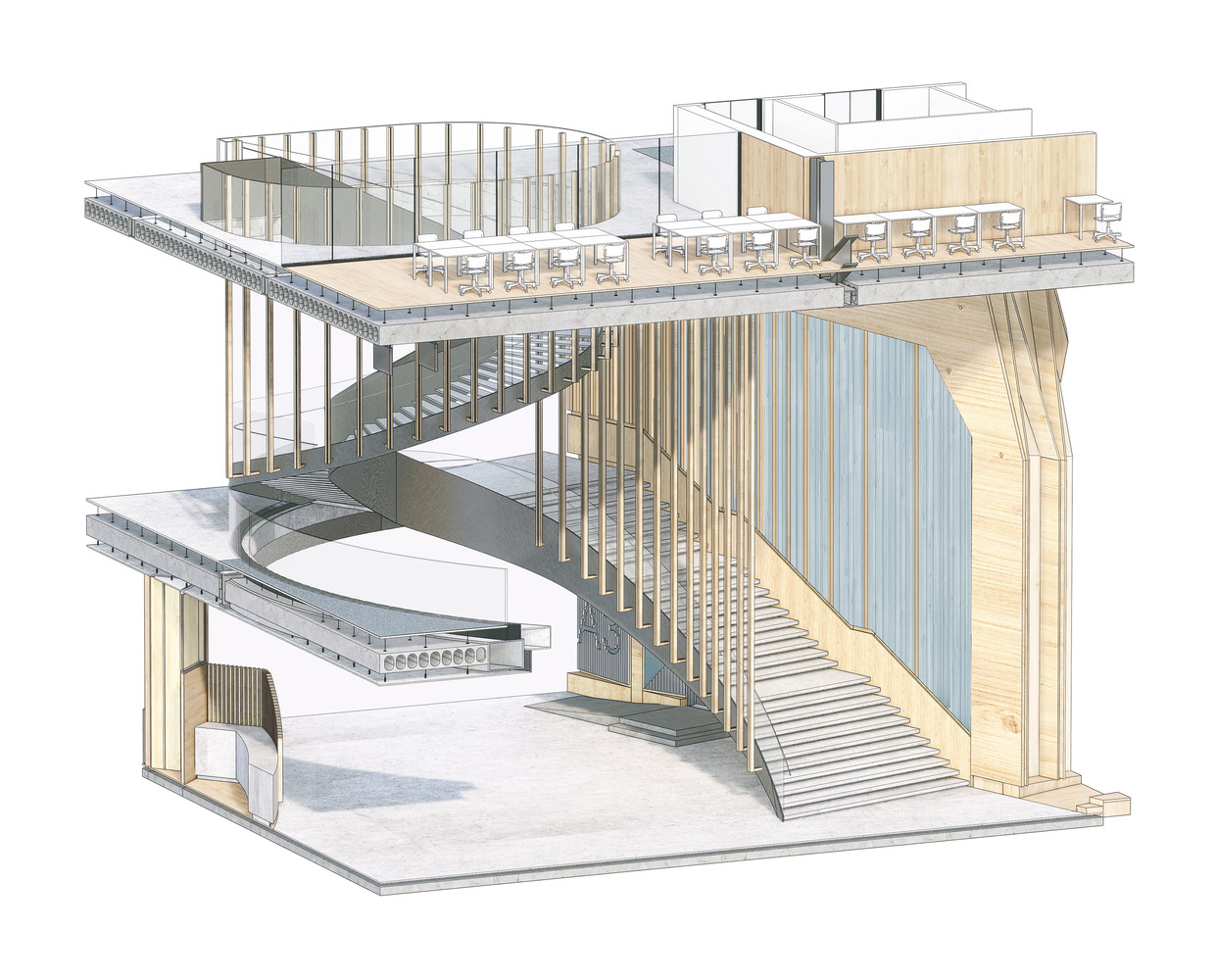 大學教室設計,UNStudio,教學樓設計案例,荷蘭,國外大學教學樓設計,UNStudio設計,UNStudio設計方案,UNStudio作品