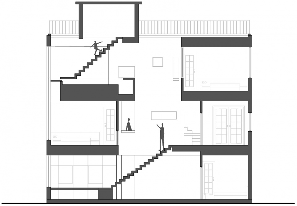 自建房設計,鄉村住宅設計,鄉村自建房,住宅設計案例,住宅設計,自建房裝修,杭州住宅設計,杭州鄉村住宅設計,現代風格住宅設計,獨棟住宅設計,田之間建築,植田建築,極小天井住宅,千島湖方宅,杭州千島湖方宅