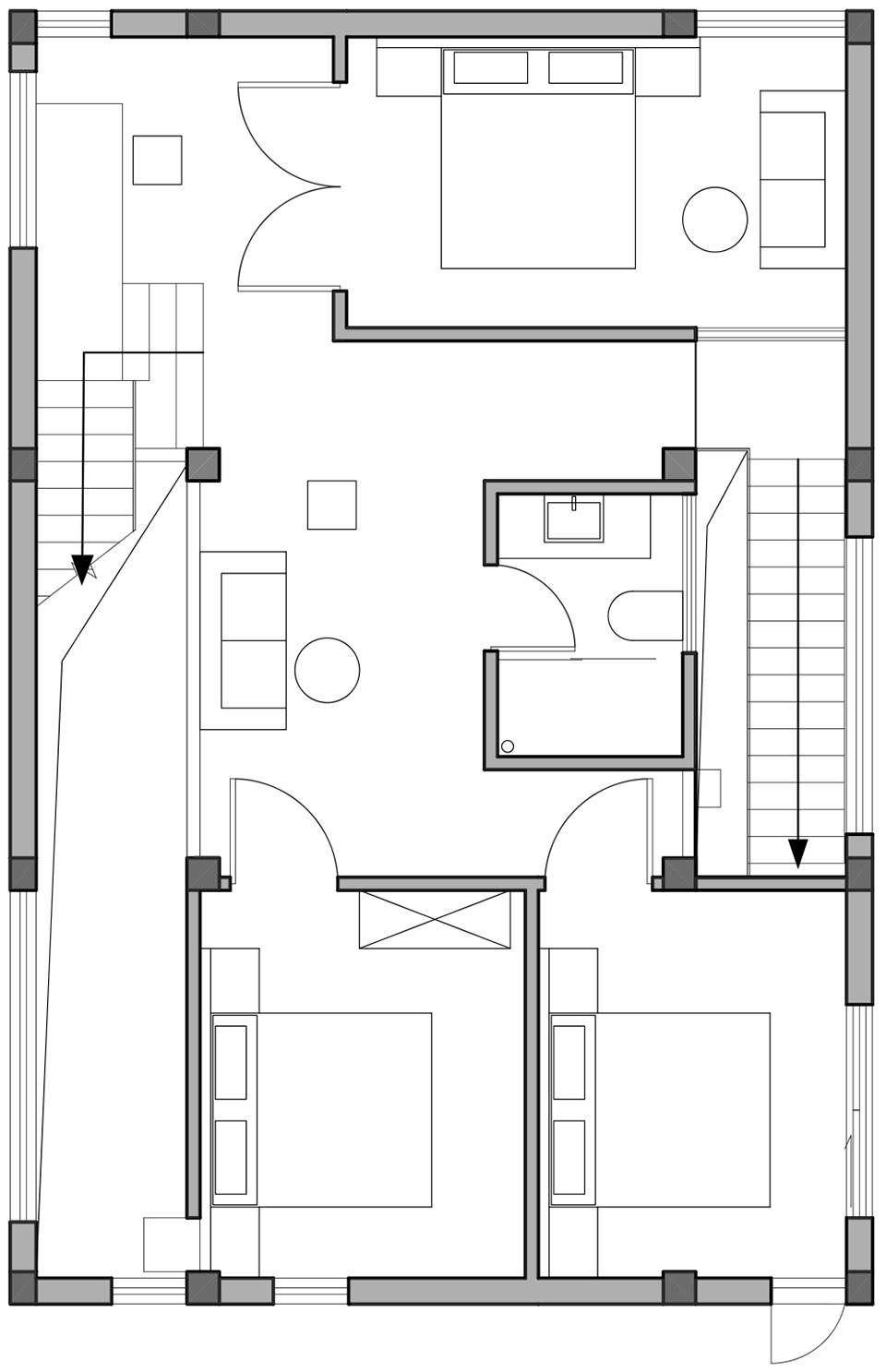 自建房設計,鄉村住宅設計,鄉村自建房,住宅設計案例,住宅設計,自建房裝修,杭州住宅設計,杭州鄉村住宅設計,現代風格住宅設計,獨棟住宅設計,田之間建築,植田建築,極小天井住宅,千島湖方宅,杭州千島湖方宅