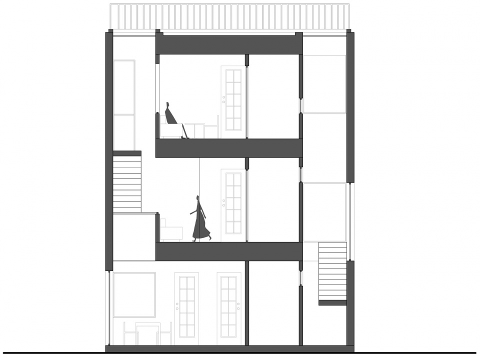 自建房設計,鄉村住宅設計,鄉村自建房,住宅設計案例,住宅設計,自建房裝修,杭州住宅設計,杭州鄉村住宅設計,現代風格住宅設計,獨棟住宅設計,田之間建築,植田建築,極小天井住宅,千島湖方宅,杭州千島湖方宅