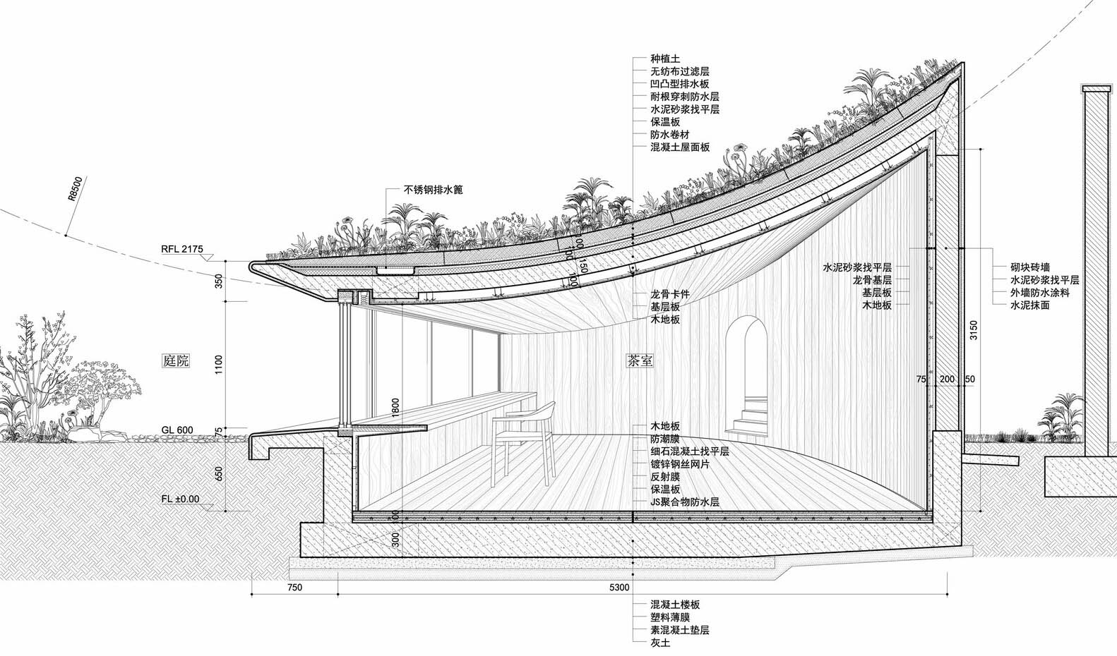 茶室設計,茶室設計案例,Studio Ku Kan Nai,林間茶室,上海茶室設計,上海,空間裏建築設計事務所,Underwood Teahouse