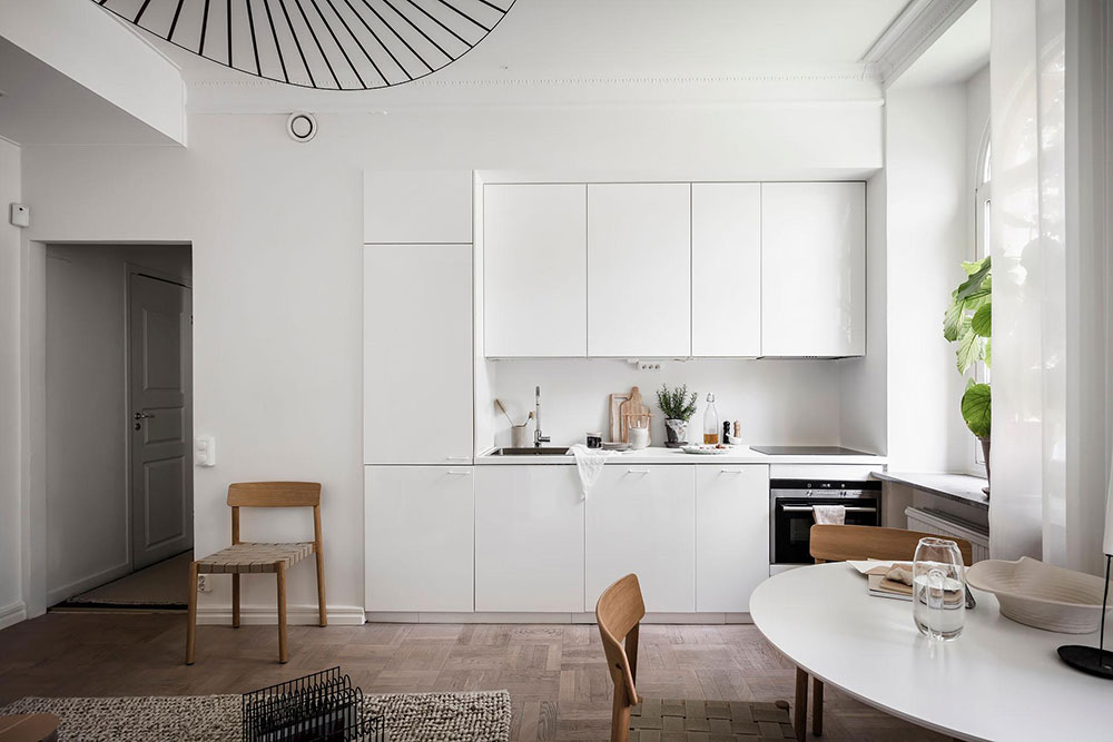 公寓設計,公寓設計案例,哥德堡,30㎡,Alvhem,小公寓設計案例,公寓裝修,北歐風格,最小宅,白色+米色