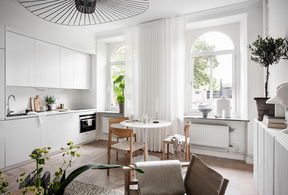 公寓設計,公寓設計案例,哥德堡,30㎡,Alvhem,小公寓設計案例,公寓裝修,北歐風格,最小宅,白色+米色