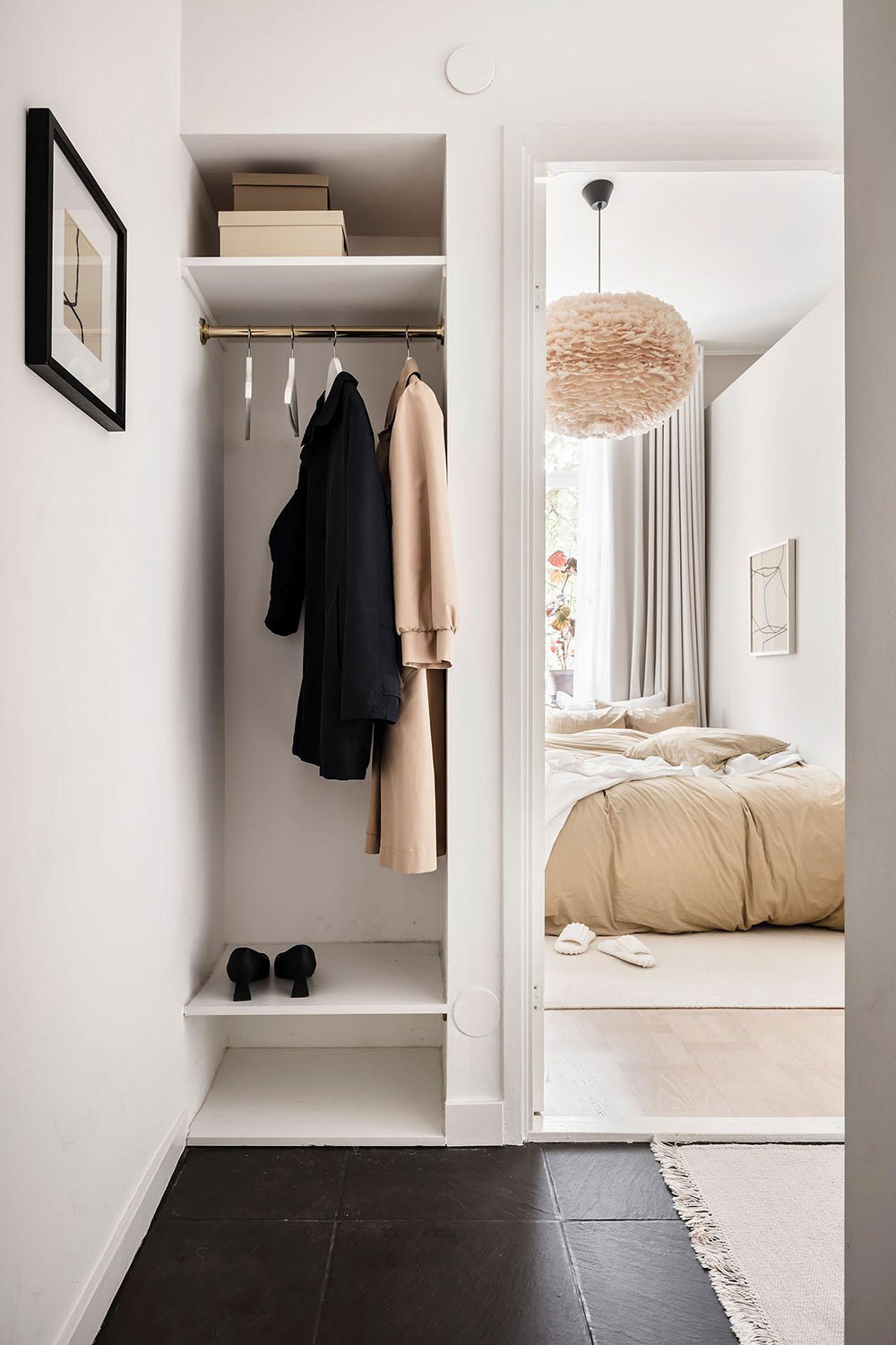 公寓設計,公寓設計案例,哥德堡,30㎡,Alvhem,小公寓設計案例,公寓裝修,北歐風格,最小宅,白色+米色