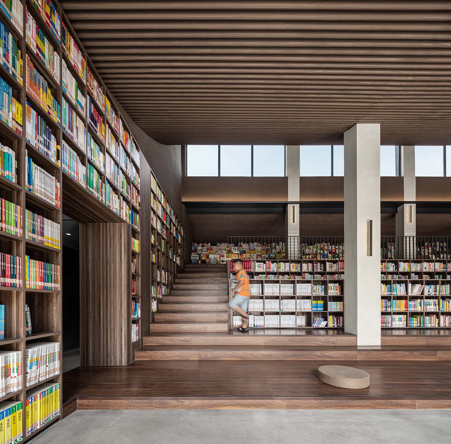 圖書館設計,書房設計,社區活動中心設計,社區書店設計,社區圖書館設計,圖書館設計案例,開雲書房,吉安開雲書房,昱景設計,昱景設計作品