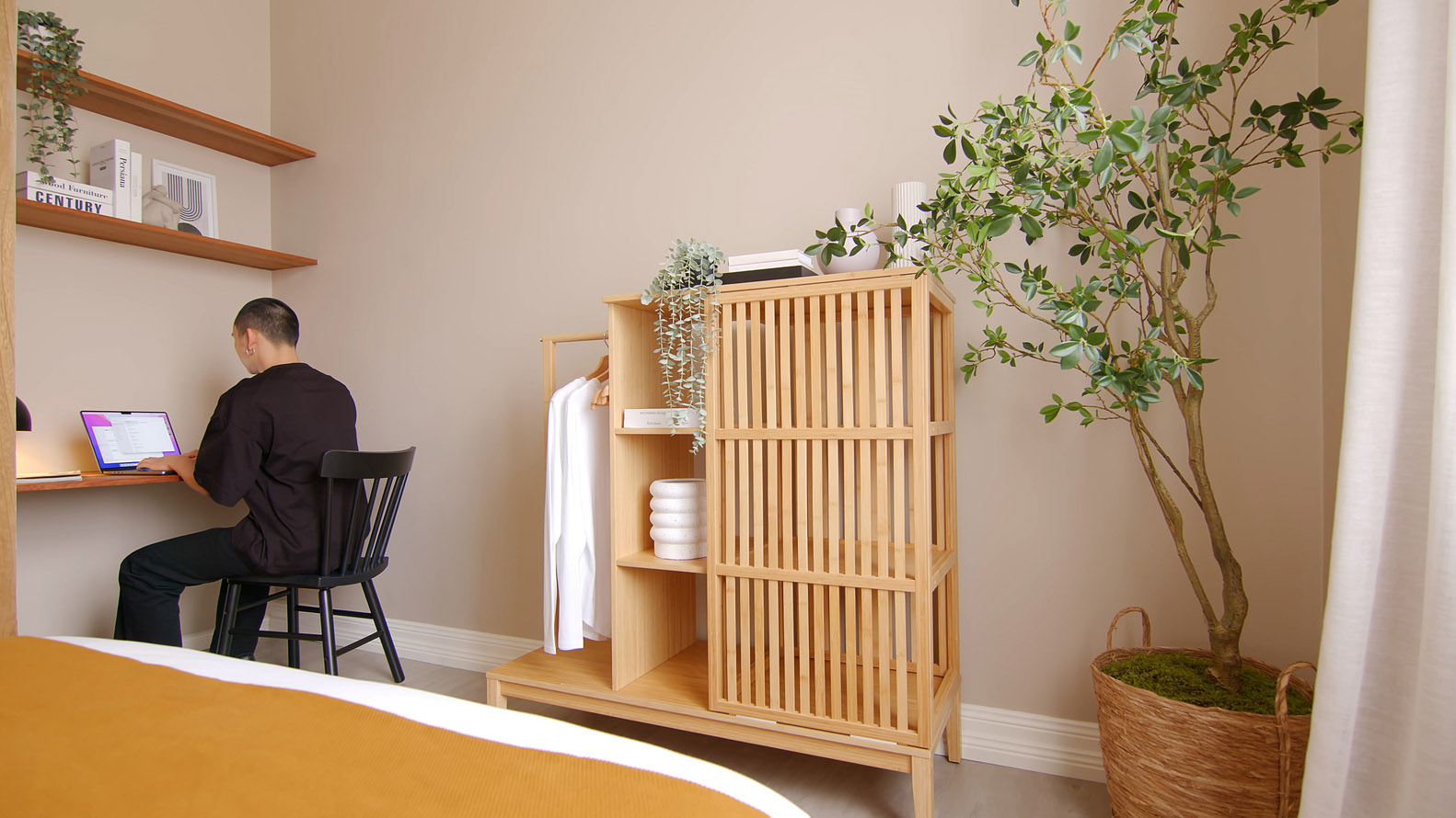 公寓設計,公寓設計案例,Dform Project,50㎡,澳大利亞·曼利,設計師的公寓,小公寓設計案例,公寓裝修,日式小旅館,度假公寓,原木色