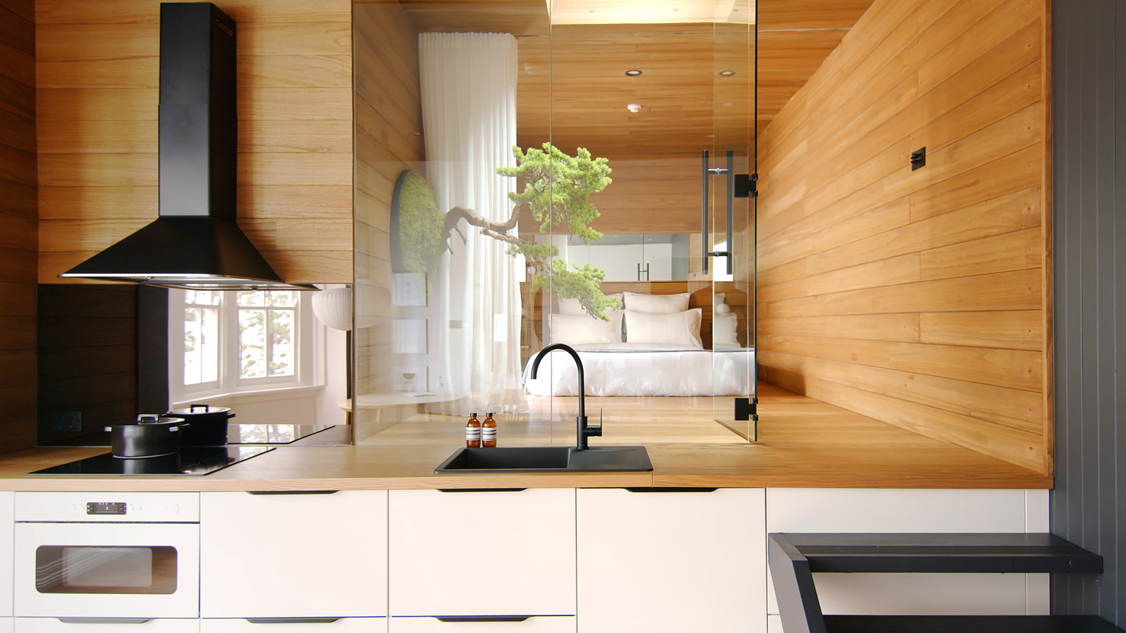 公寓設計,公寓設計案例,Dform Project,50㎡,澳大利亞·曼利,設計師的公寓,小公寓設計案例,公寓裝修,日式小旅館,度假公寓,原木色