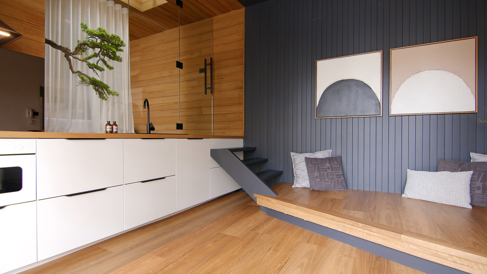 公寓設計,公寓設計案例,Dform Project,50㎡,澳大利亞·曼利,設計師的公寓,小公寓設計案例,公寓裝修,日式小旅館,度假公寓,原木色
