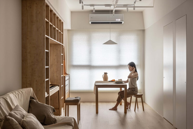 寓子設計 | 中國·台北,55㎡,原木風日式靜心小宅