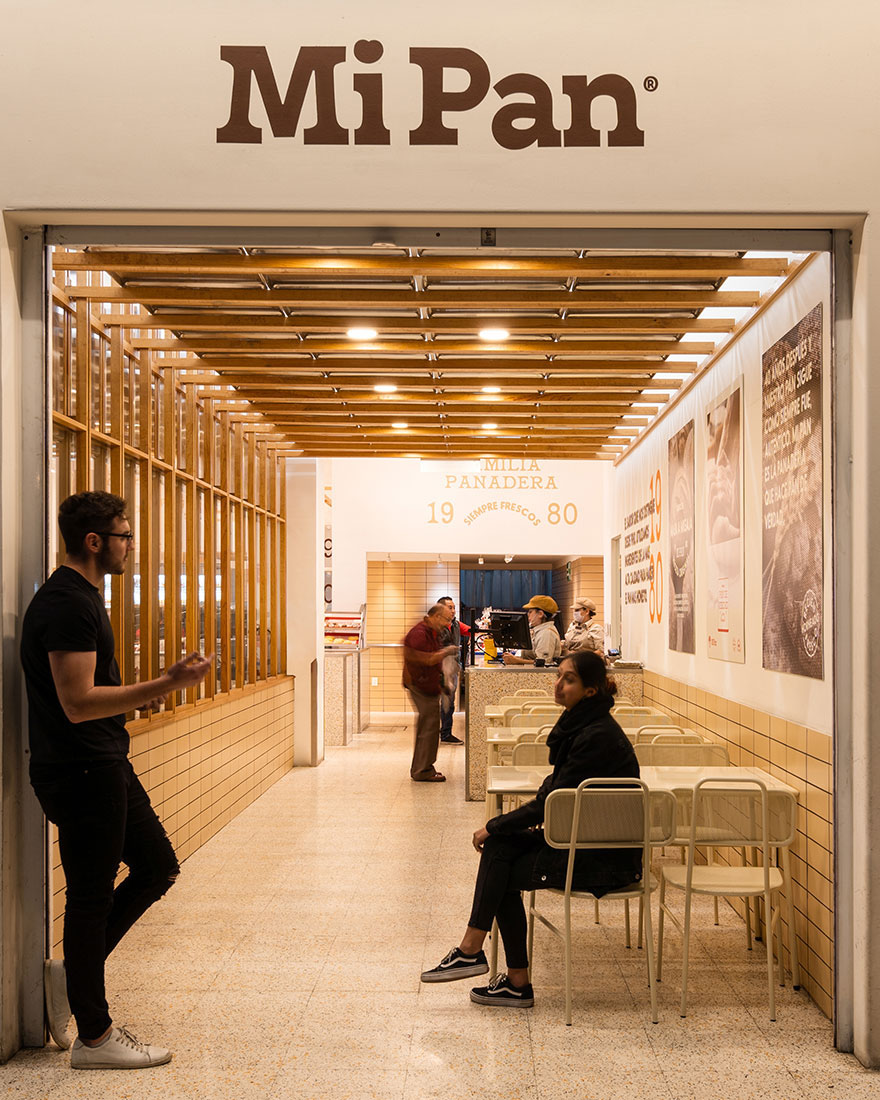Concentrico Studio,墨西哥,麵包店設計,烘焙店設計,WARP AND WOOF,麵包店設計案例,Mi Pan Bakery,連鎖店