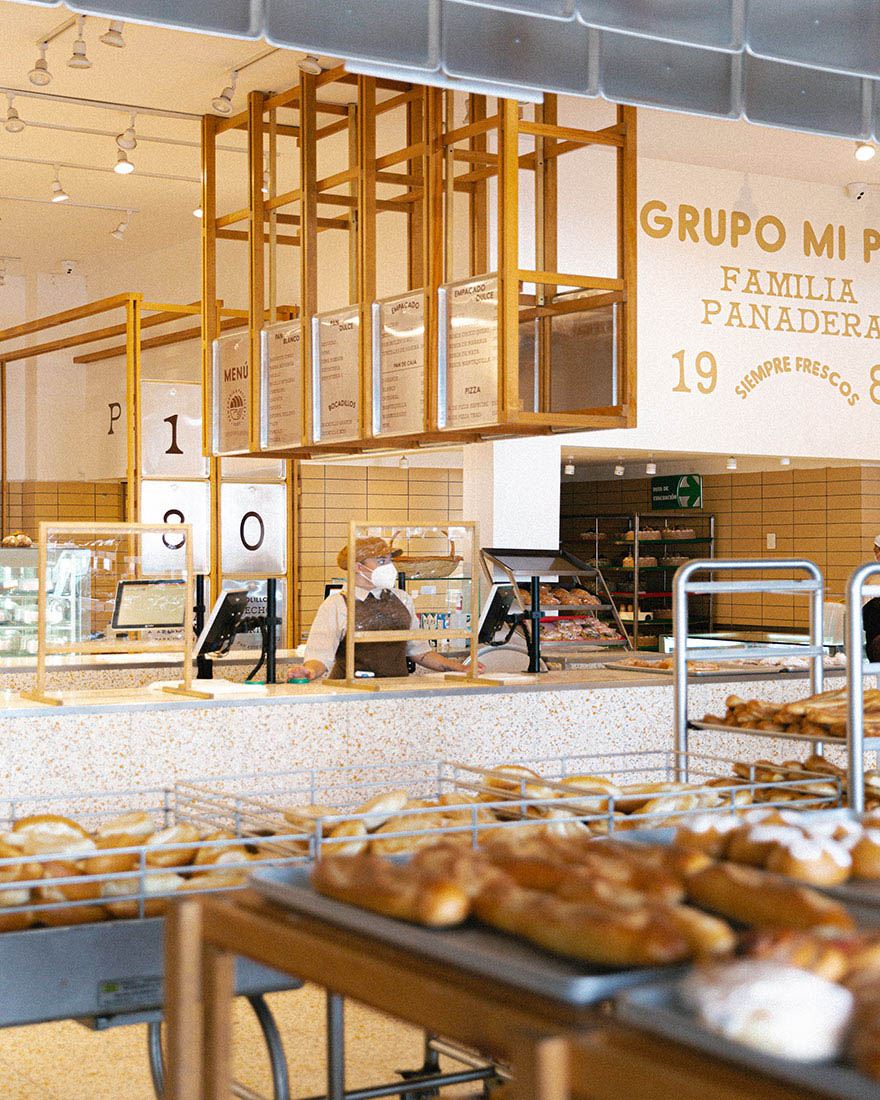 Concentrico Studio,墨西哥,麵包店設計,烘焙店設計,WARP AND WOOF,麵包店設計案例,Mi Pan Bakery,連鎖店