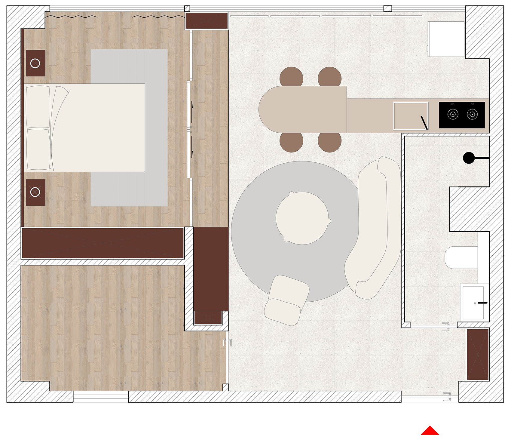 50㎡公寓設計,公寓設計,50㎡,公寓設計,小戶型設計,小戶型設計案例,北京公寓設計,單身公寓,單身公寓設計,老宅改造,老宅翻新,公寓改造,帕姆建築PaM Design,帕姆建築,PaM Design