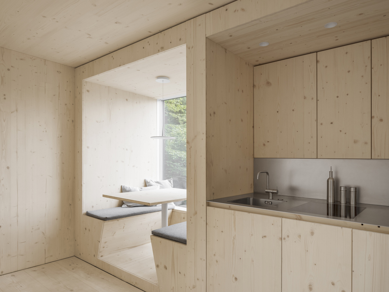 民宿設計,民宿改造設計,Fröhlich Gassner Architekten,民宿設計案例,170㎡,德國,Kleine Bleibe,度假民宿,民宿建築設計,原木色