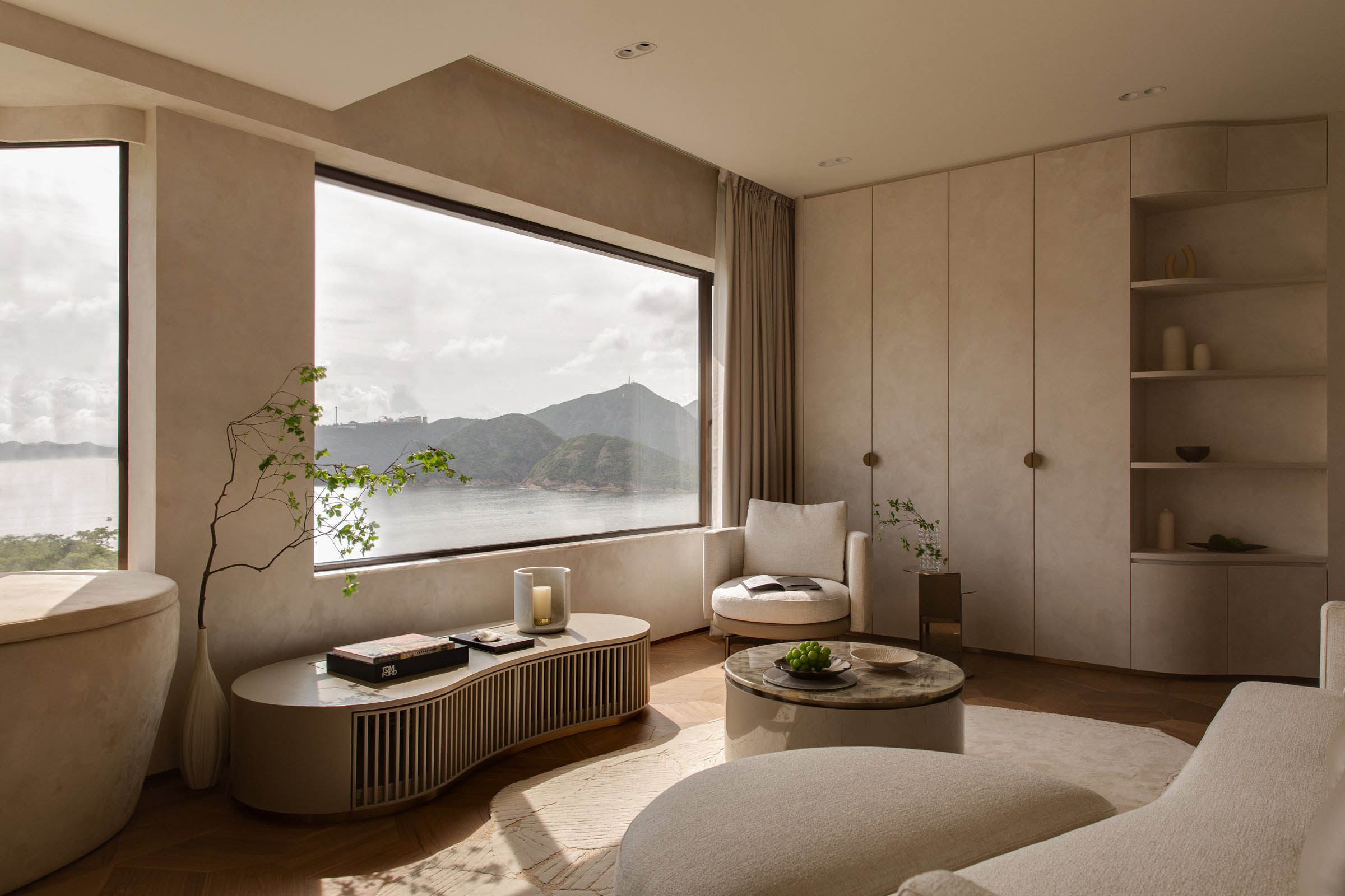 Starz Pasha,侘寂風設計案例,公寓設計案例,香港,大平層,侘寂,公寓裝修,微水泥,wabi sabi,侘寂美學,裸色,淺水灣