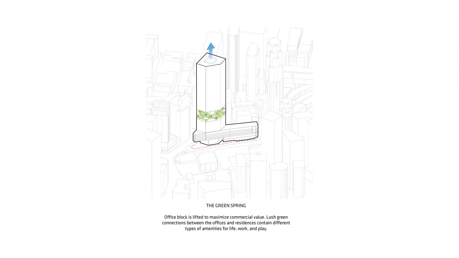 BIG,新加坡,CapitaSpring,高層綠洲,辦公樓,Carlo Ratti Associati,花園城市,高層建築,建築設計