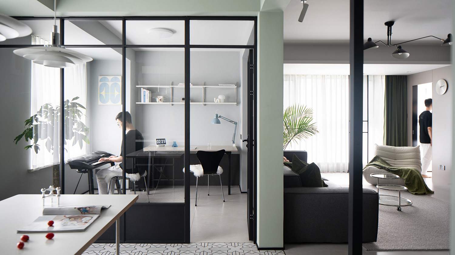 140㎡住宅設計,140㎡,住宅設計,公寓設計,公寓改造,住宅設計案例,家裝設計,灰綠色住宅,Grey Green,盧玉卓設計師,盧玉卓,獨立設計師