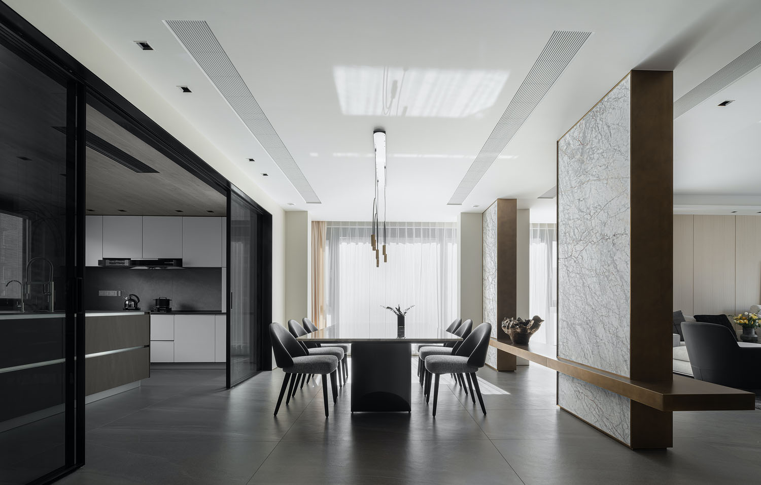 觀想設計,複式設計案例,西安曲江紫汀苑,西安,西安住宅設計案例,複式住宅裝修,西安豪宅設計,422㎡