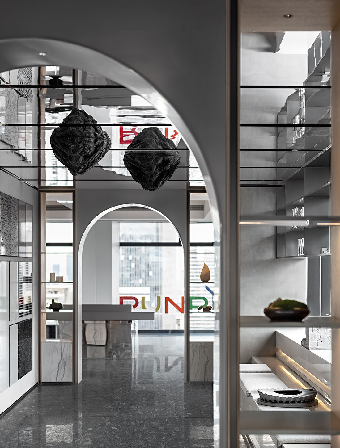 展廳設計,材料展廳設計,華潤水泥展廳,華潤水泥,展廳設計案例,潤品薈石材藝術展館,潤品薈,深圳材料展廳,前川設計,前川設計作品