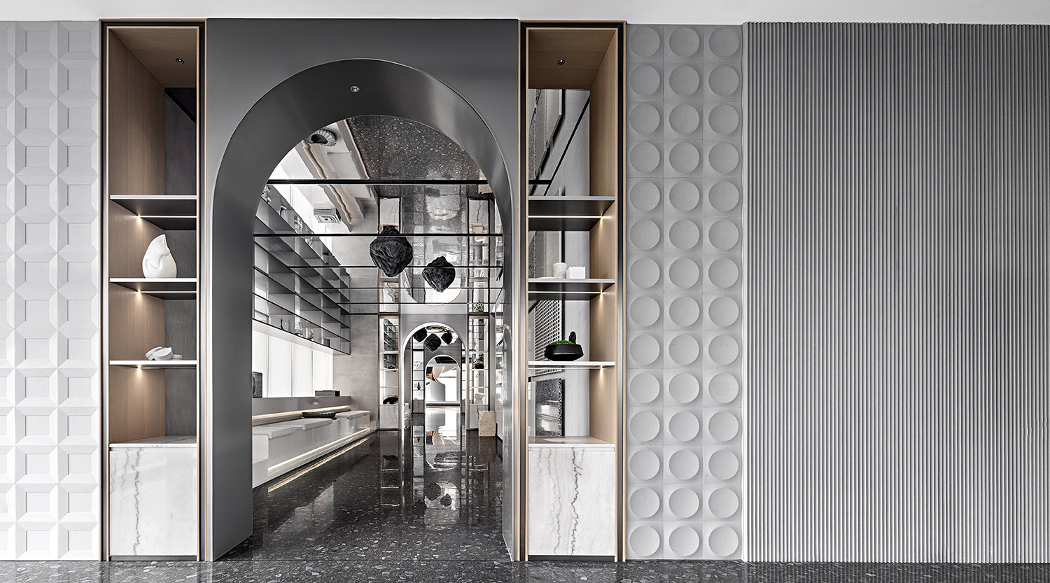 展廳設計,材料展廳設計,華潤水泥展廳,華潤水泥,展廳設計案例,潤品薈石材藝術展館,潤品薈,深圳材料展廳,前川設計,前川設計作品