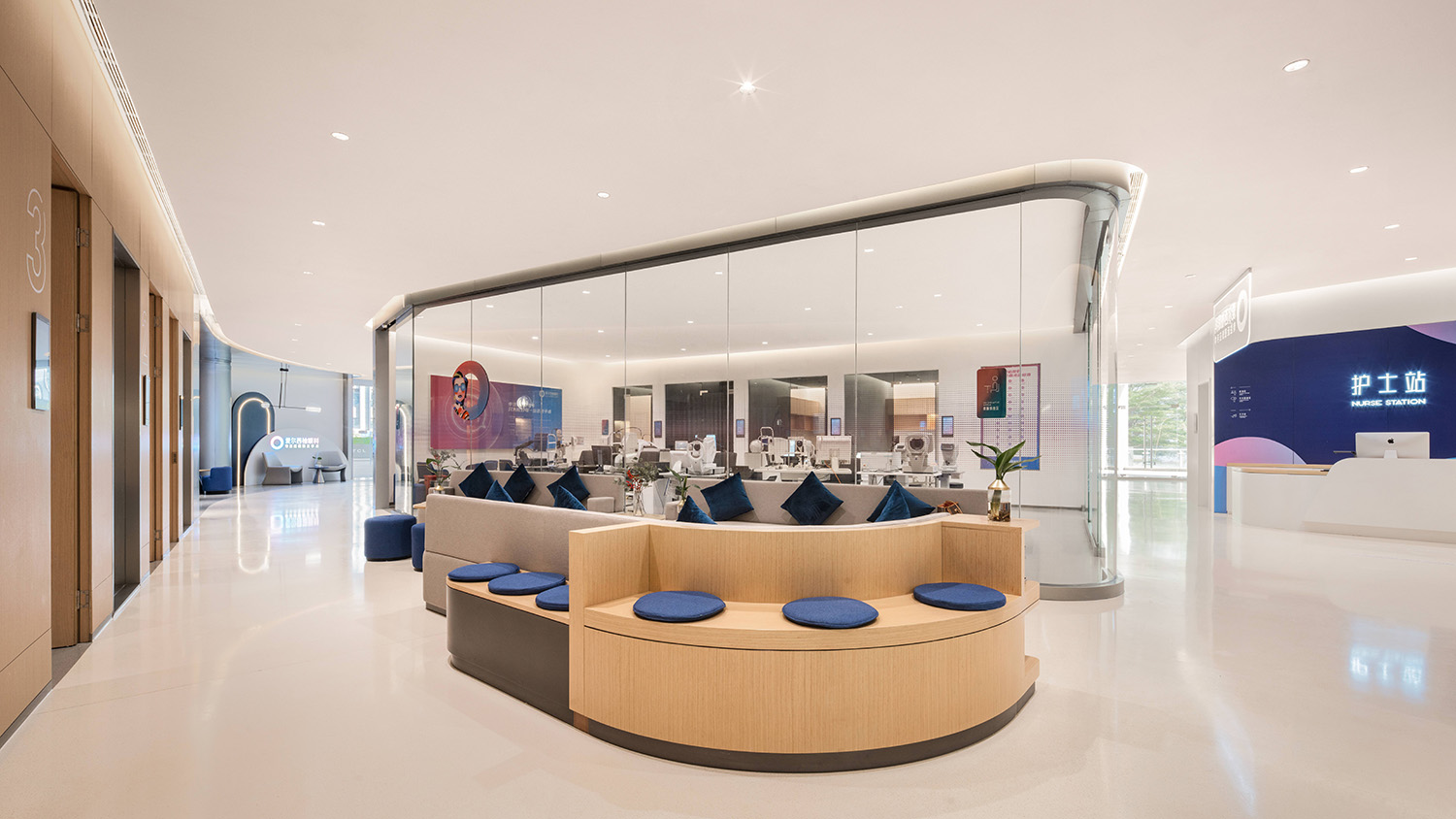 眼科醫院設計,醫院設計,眼科門診部設計,門診部設計,愛爾西柚眼科,愛爾西柚眼科醫院,深圳愛爾西柚眼科,深圳愛爾西柚眼科醫院,深圳,醫院設計案例,D&M,店與麵設計