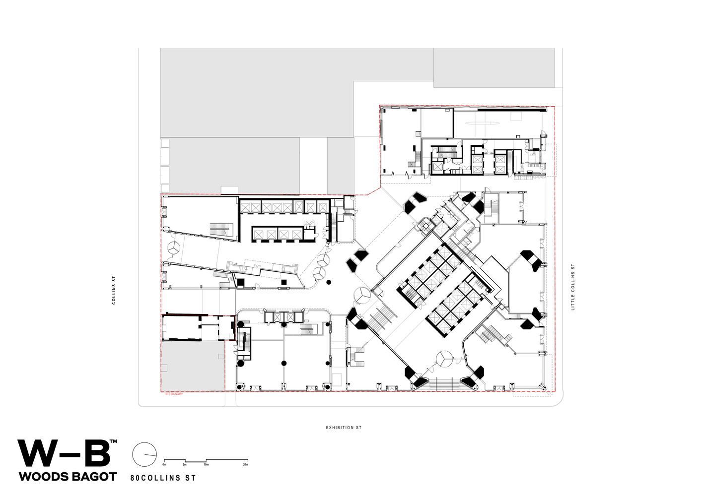 Woods Bagot,澳大利亞,墨爾本,柯林斯商業大廈,辦公樓,伍茲貝格,建築設計,高層建築,80 Collins,酒店建築