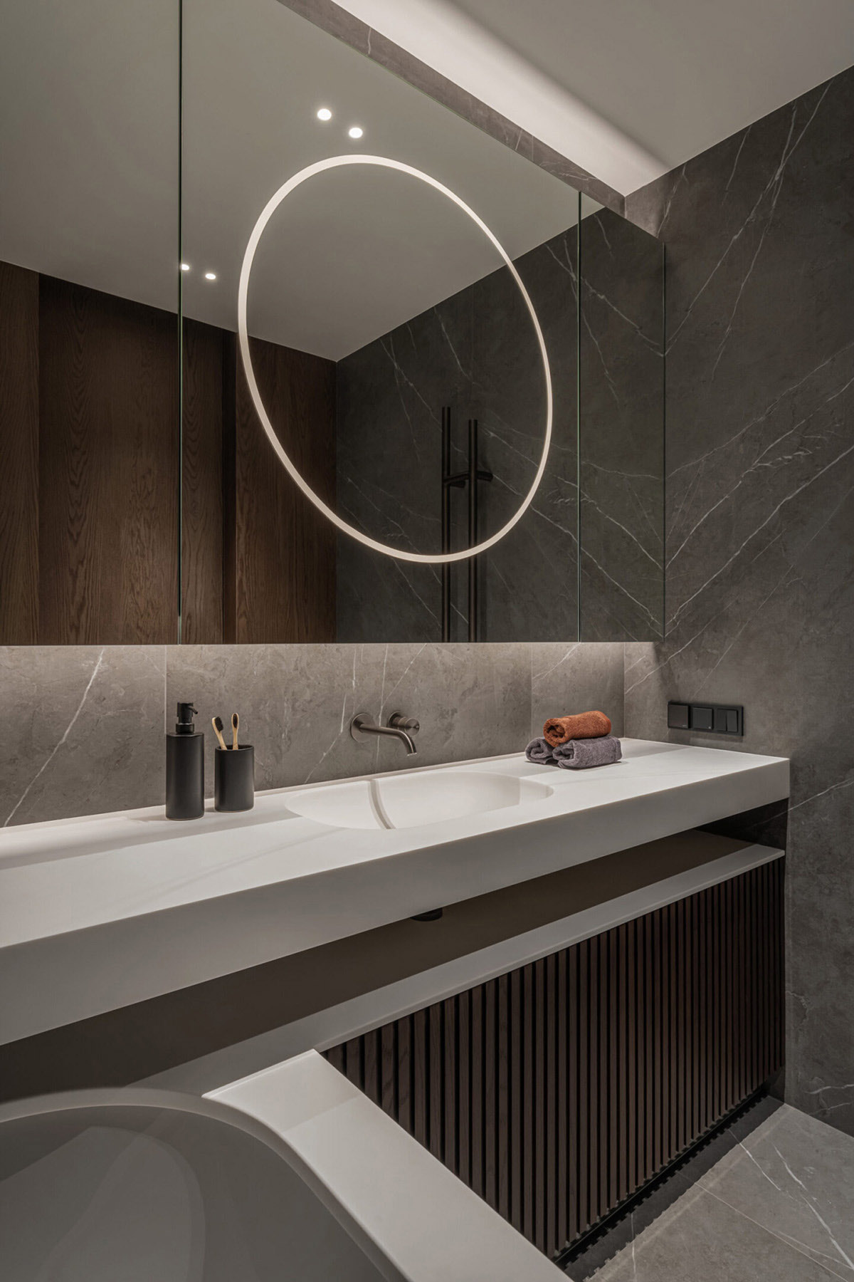 公寓住宅設計,110㎡,中性色,家裝設計,公寓設計案例,Bezmirno architectural studio,基輔