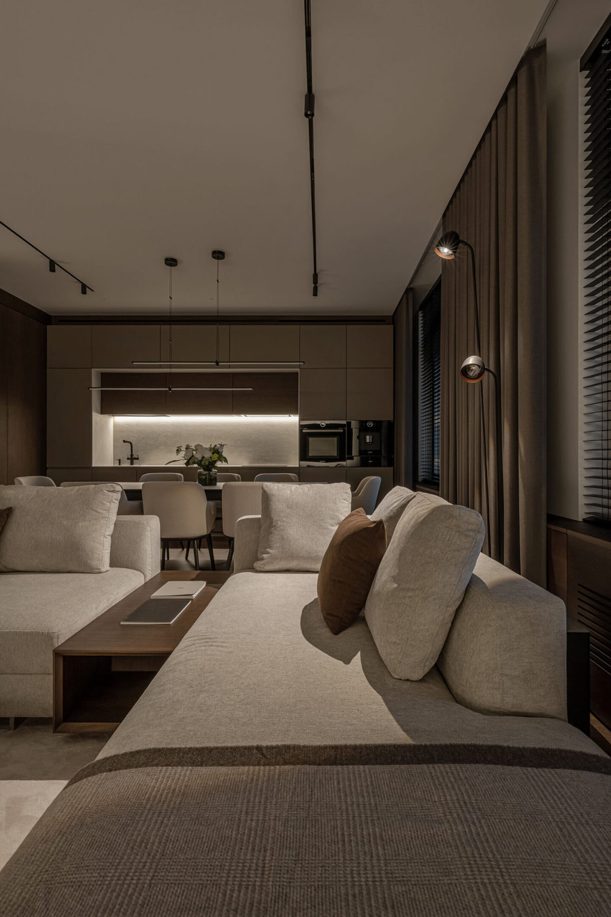 公寓住宅設計,110㎡,中性色,家裝設計,公寓設計案例,Bezmirno architectural studio,基輔