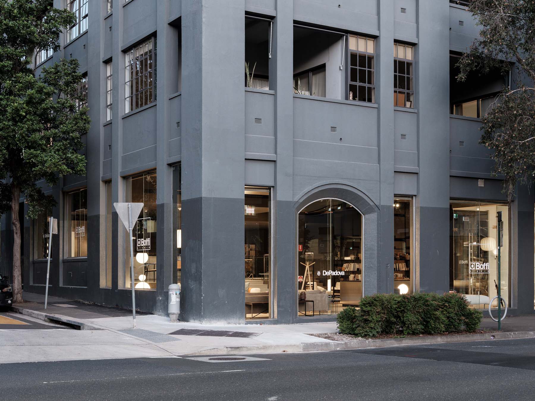 展廳設計,家具展廳設計,Boffi波菲展廳,意大利頂級家具Boffi波菲,家具展廳設計案例,波菲家具,波菲櫥櫃,De Padova,悉尼,Surry Hills