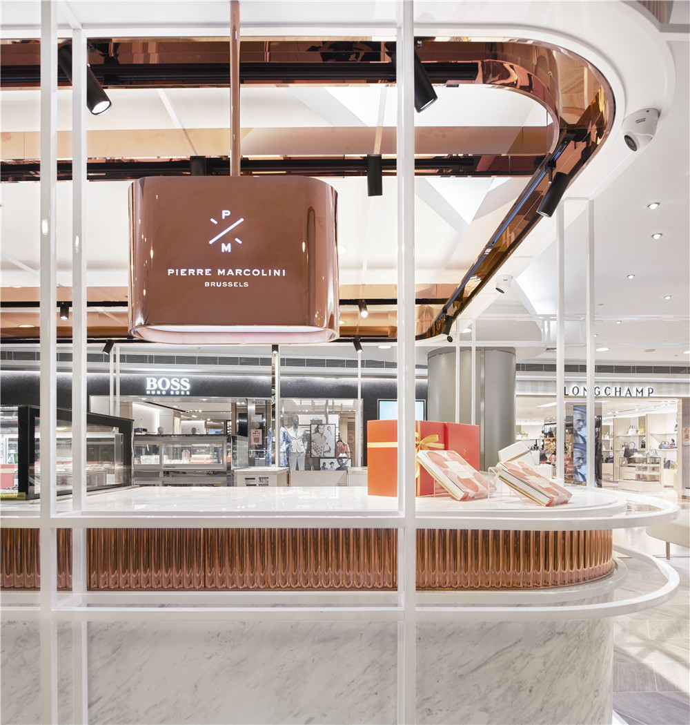 甜品店設計,甜品店設計案例,甜品屋設計,商店設計,巧克力店設計,食品零售店設計,Pierre Marcolini,Pierre Marcolini國貿店,北京Pierre Marcolini,Pierre Marcolini巧克力,北京,出口勉,岡本慶三,odd設計作品,odd設計事務所,odd