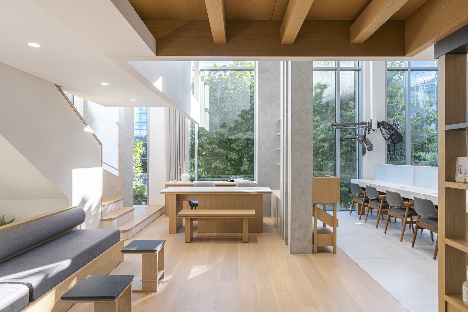 理發店設計,gru.Architects,韓國,潮流理發店設計,首爾,CHAHONG Salon,美發沙龍店設計,150㎡