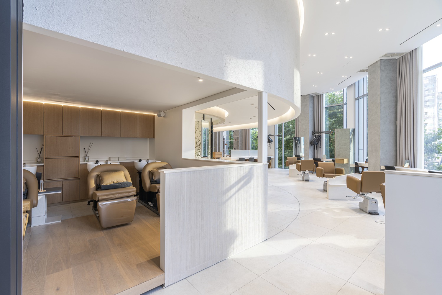 理發店設計,gru.Architects,韓國,潮流理發店設計,首爾,CHAHONG Salon,美發沙龍店設計,150㎡