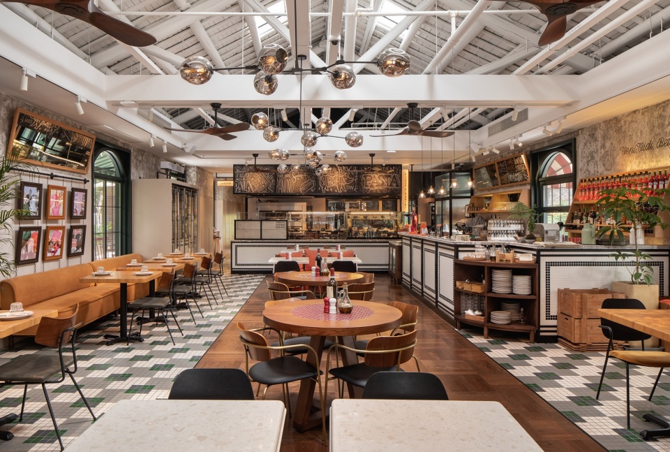 餐廳設計,休閑餐廳設計,餐廳設計案例,La Bottega,杭州La Bottega,La Bottega餐廳,網紅餐廳,杭州網紅餐廳,餐廳設計方案,杭州,hcreates,罕創建築設計,上海hcreates