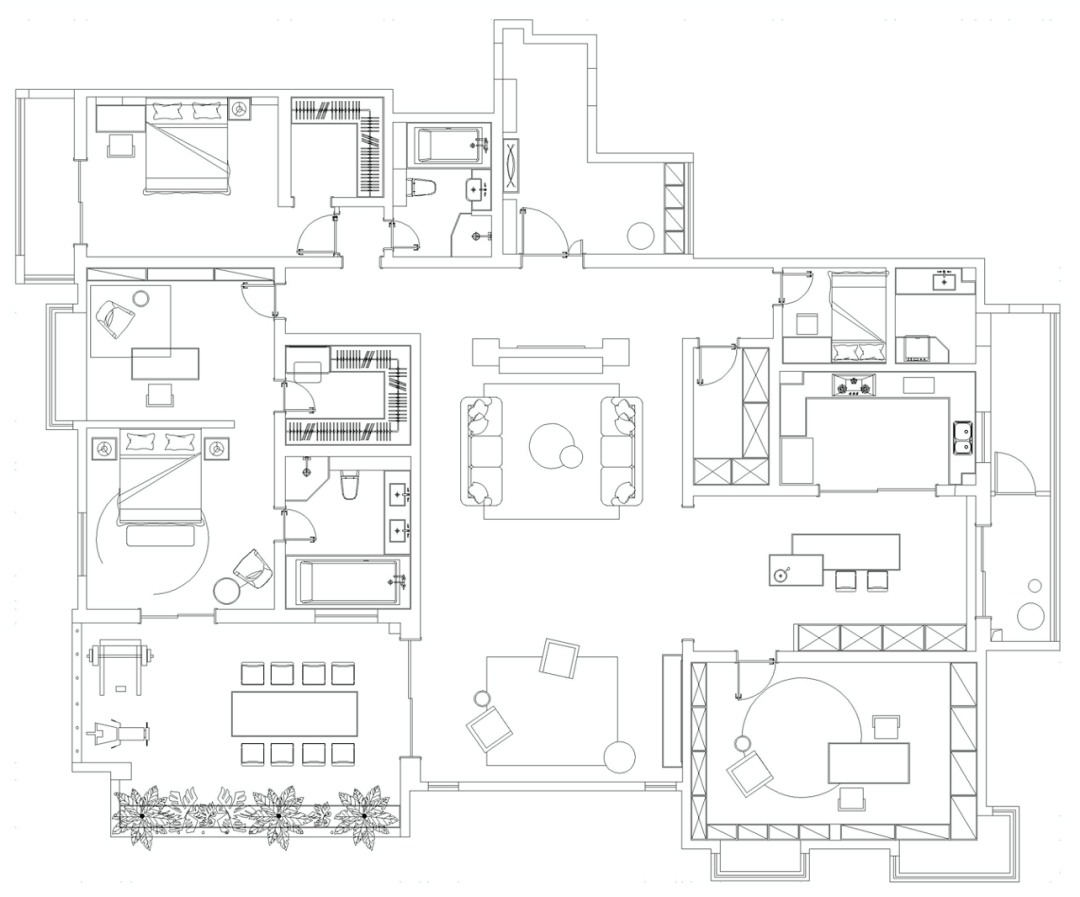 300㎡住宅設計,300㎡,300㎡大平層,大平層設計,家裝設計,大平層設計案例,美式風格,美式風格住宅設計,美式風格住宅設計案例,融宅設計,Hybrid House Design