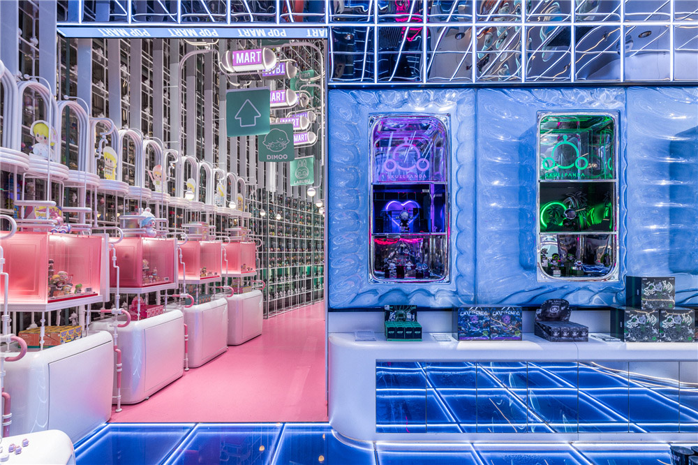 潮玩店設計,潮玩精品店設計,商店設計,潮玩玩具店設計,上海潮玩店,泡泡瑪特,泡泡瑪特全球旗艦店,上海泡泡瑪特,上海泡泡瑪特全球旗艦店,唯想國際,李想