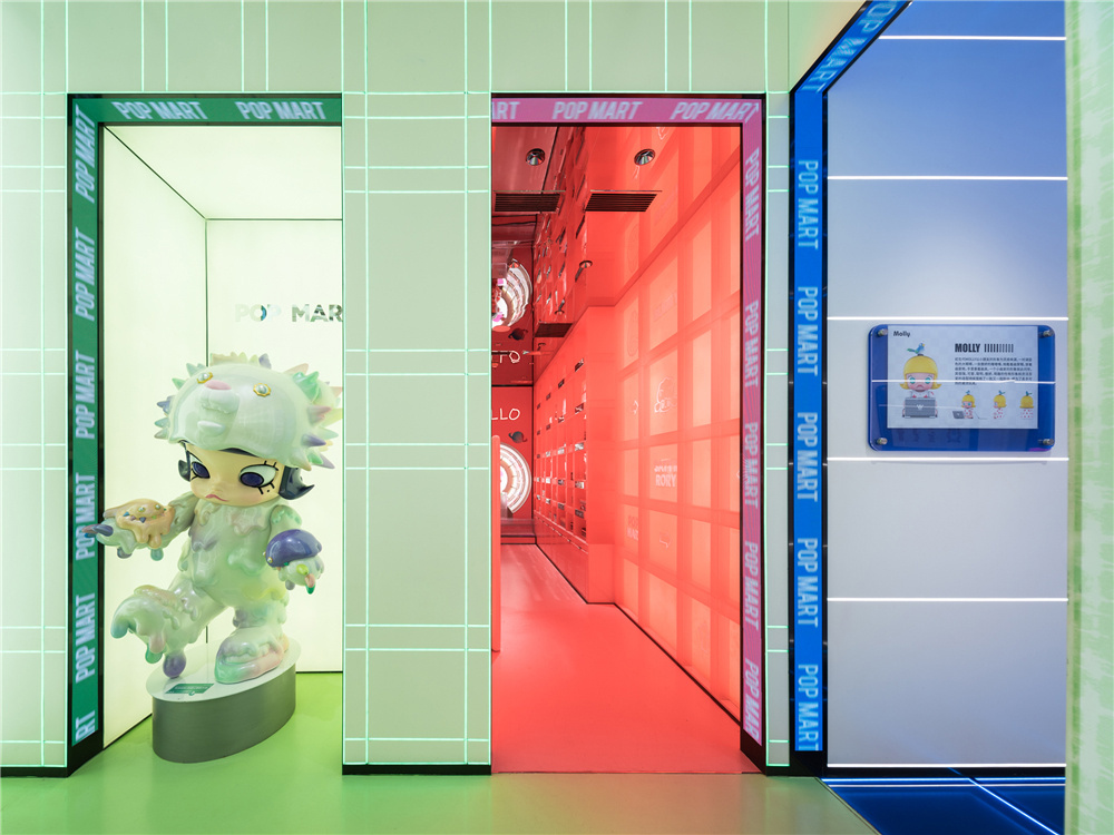 潮玩店設計,潮玩精品店設計,商店設計,潮玩玩具店設計,上海潮玩店,泡泡瑪特,泡泡瑪特全球旗艦店,上海泡泡瑪特,上海泡泡瑪特全球旗艦店,唯想國際,李想