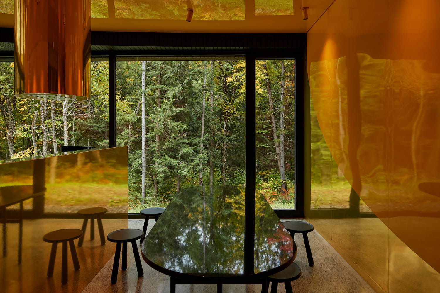 別墅設計,別墅設計案例,Jean Verville architectes,加拿大,國外別墅設計案例,別墅裝修,住宅設計,極簡風格別墅,酷黑,極簡美學,極簡主義,180㎡,森林景觀別墅