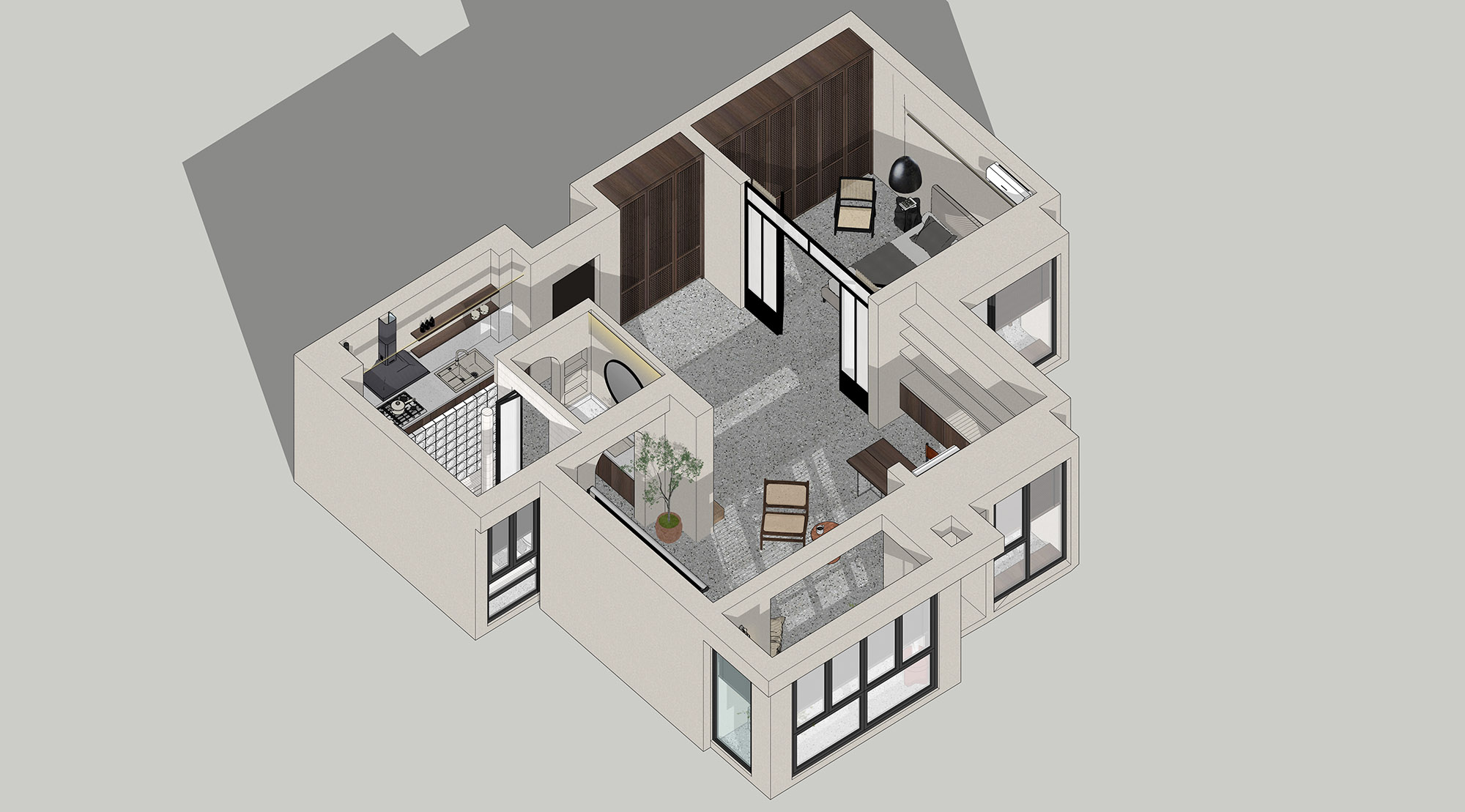 88㎡家裝設計,88㎡,住宅設計案例,家裝設計,住宅設計,現代風格家裝設計,公寓設計,小戶型設計,南京公寓設計,南京小戶型設計,南京住宅設計,南京家裝設計,98㎡,山止川行設計,山止川行