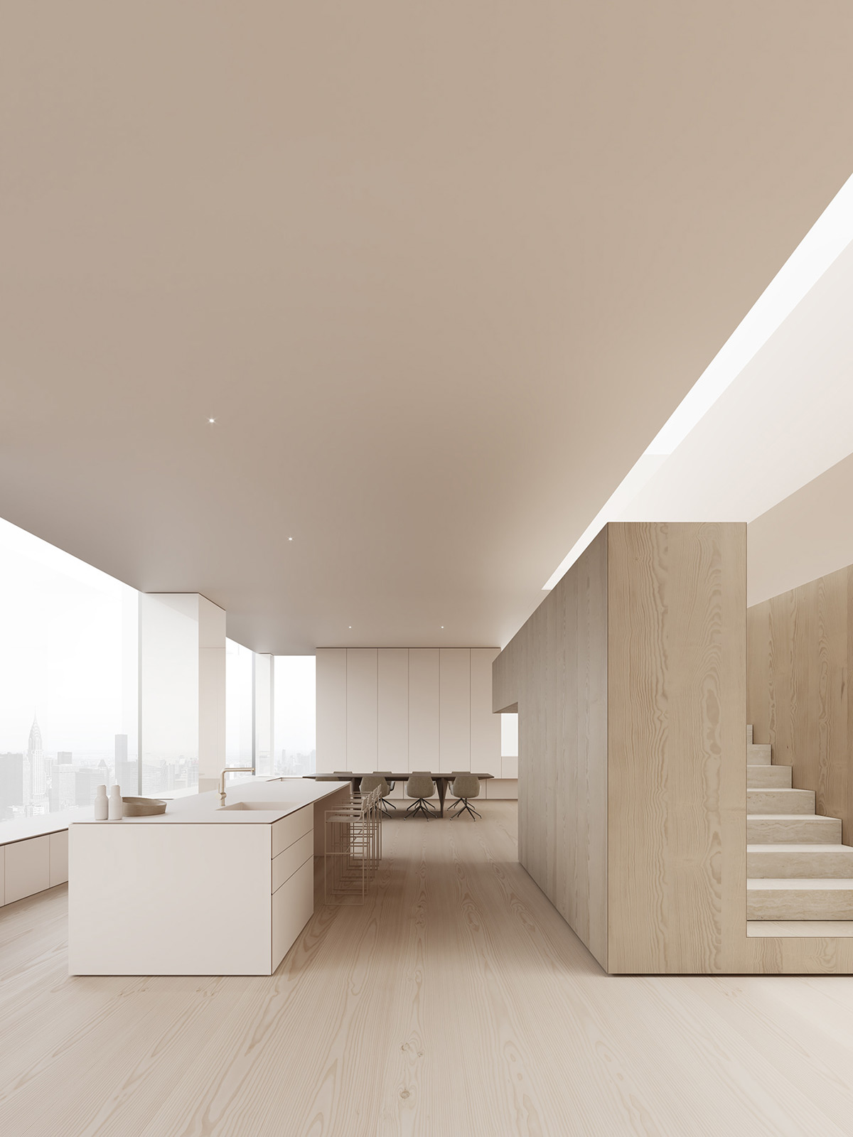 複式公寓,住宅設計案例,頂層公寓設計,極簡風格,Fran Silvestre Arquitectos,極簡主義