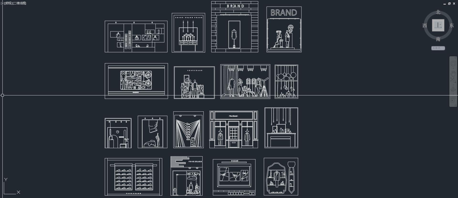 創意立麵素材,設計師的靈感,讓設計更有趣,設計師必備創意素材,矢量素材下載,矢量設計素材,店鋪櫥窗CAD,CAD素材,櫥窗CAD立麵圖庫,店鋪櫥窗立麵圖塊