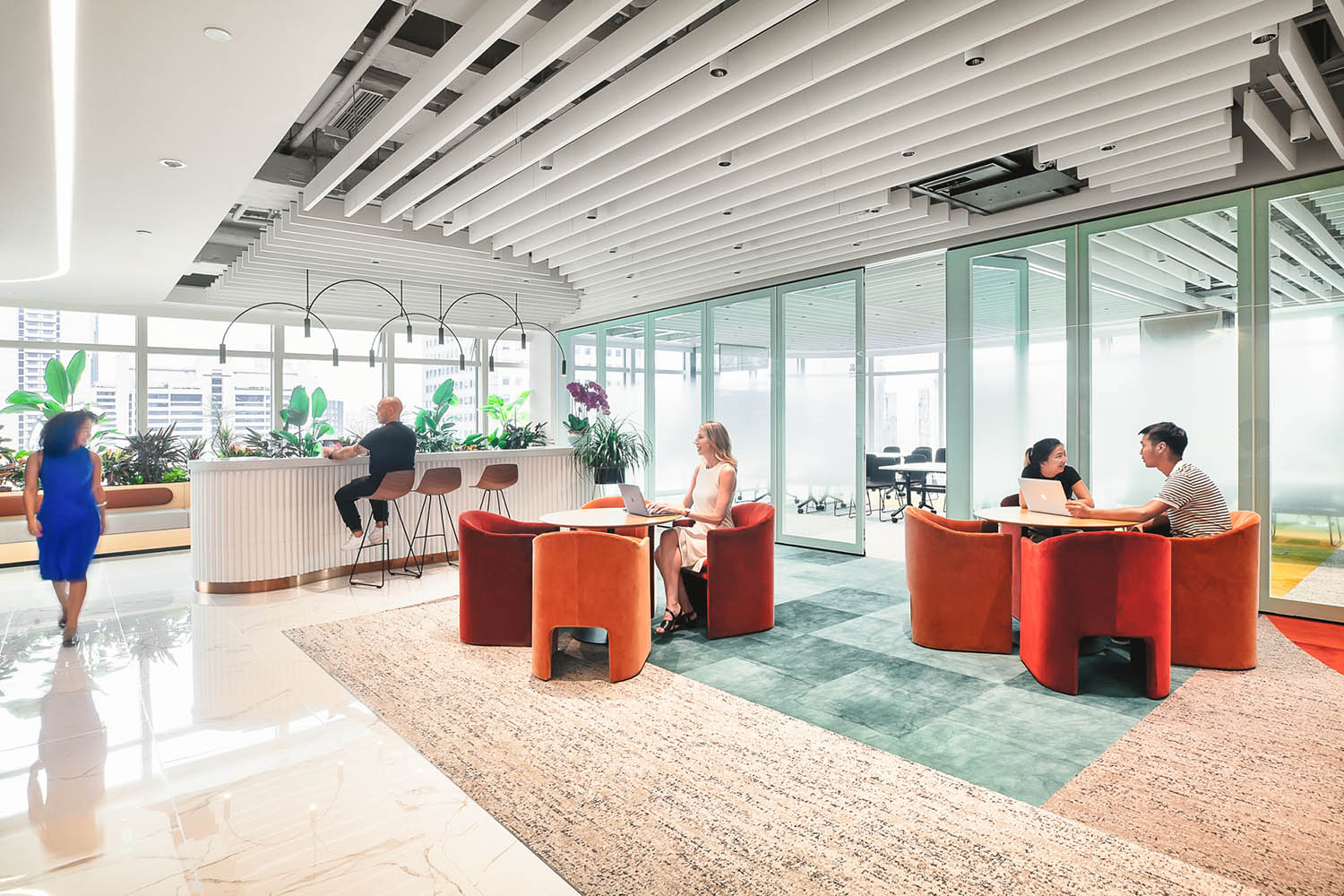 辦公室設計,辦公室設計案例,開放式辦公室設計,現代風格辦公室設計,歐萊雅中國總部上海辦公室,上海,Space Matrix