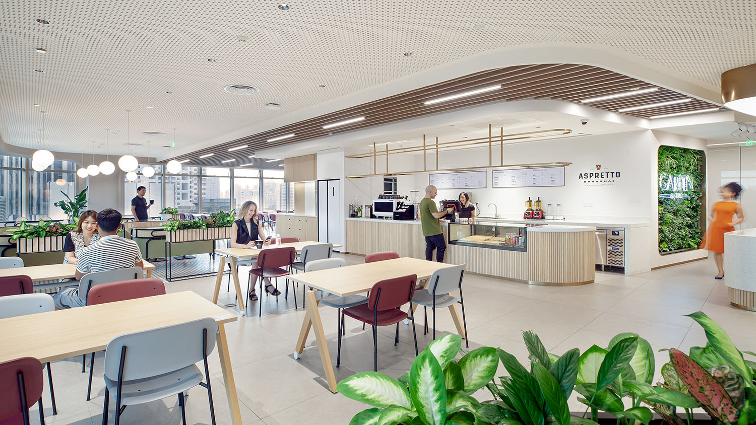 辦公室設計,辦公室設計案例,開放式辦公室設計,現代風格辦公室設計,歐萊雅中國總部上海辦公室,上海,Space Matrix