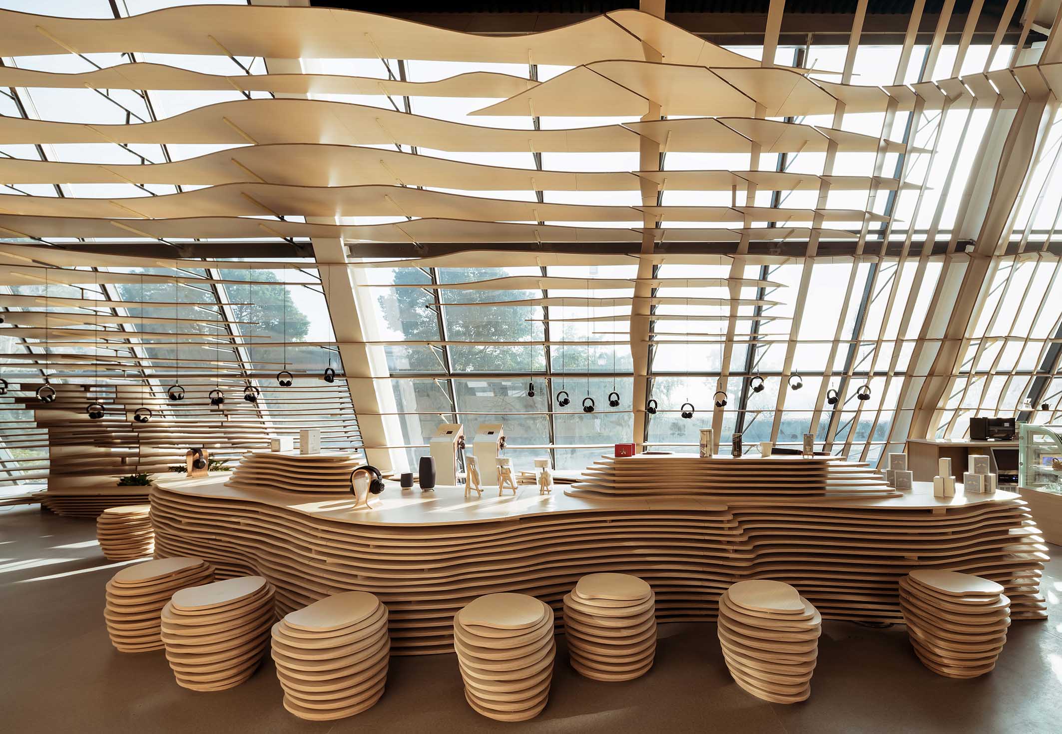 書店設計,書屋設計,有聲書店設計,書店設計案例,東太湖喜馬拉雅有聲書屋,蘇州,蘇州書店,建築設計,平介設計