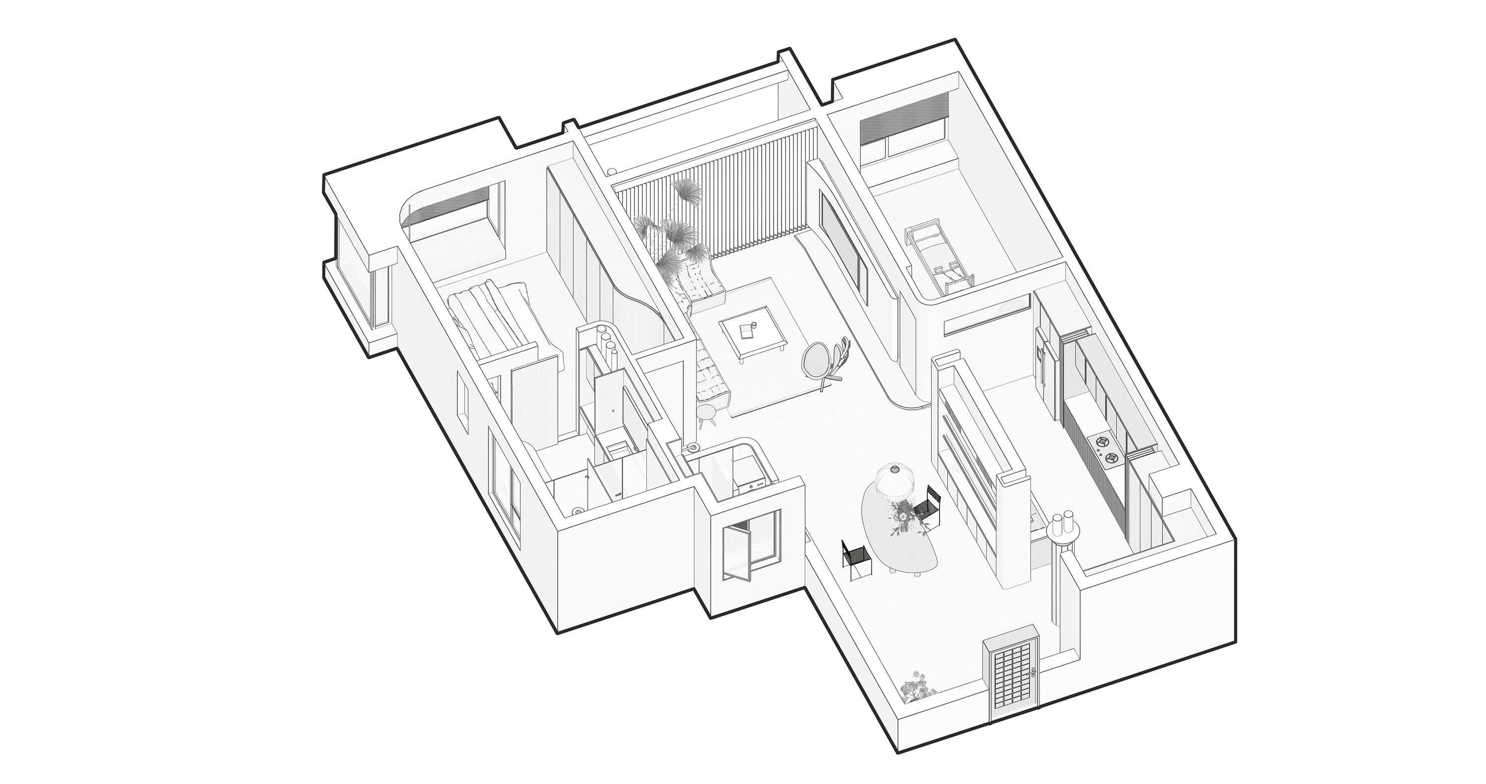 10° STUDIO,廣州,單身公寓設計,家裝設計,公寓設計案例,原木色,146㎡,極簡風格,單身公寓,傅俁迪