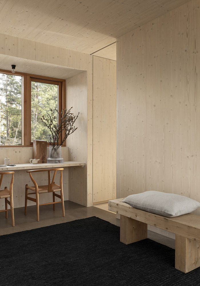 森林度假屋,Lowén Widman Arkitekter,住宅設計案例,瑞典,原木色,度假屋設計