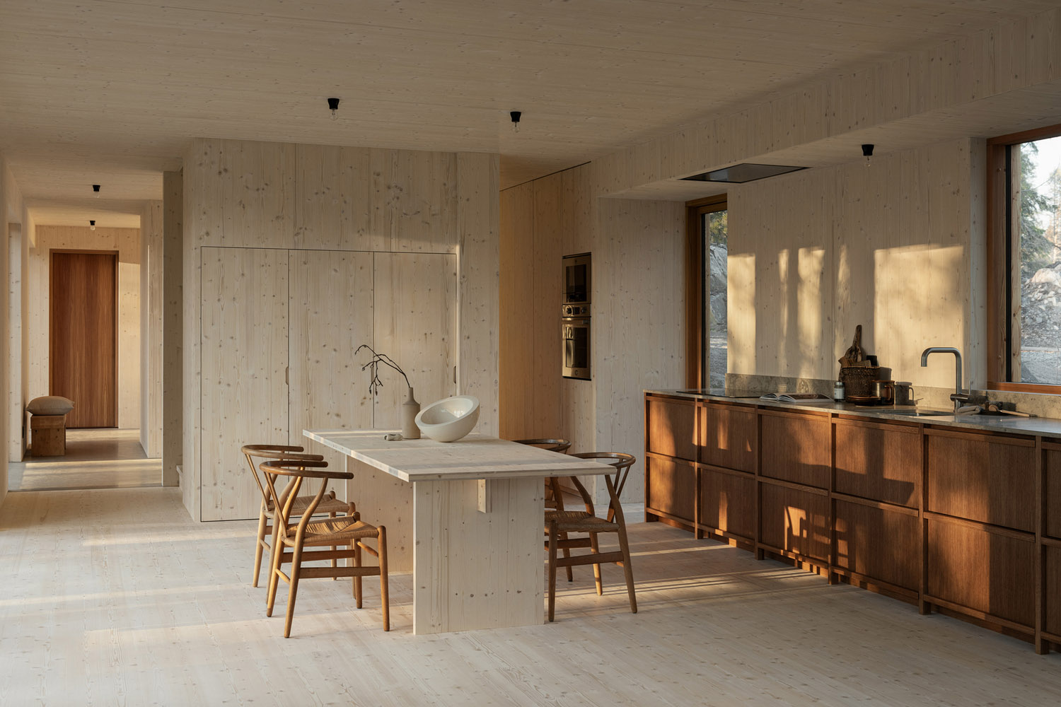 森林度假屋,Lowén Widman Arkitekter,住宅設計案例,瑞典,原木色,度假屋設計