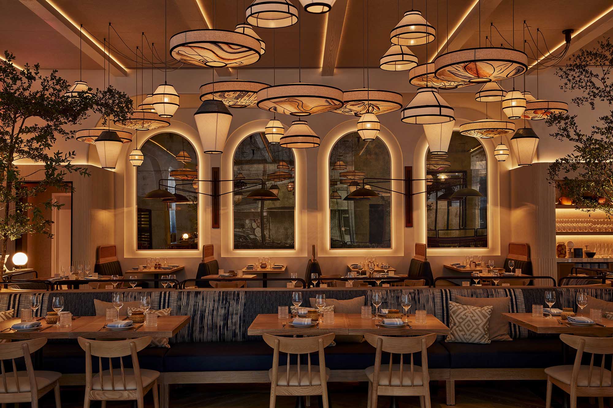 國外酒店餐廳設計,酒店餐廳設計案例,地中海美食餐廳,紐約麗思卡爾頓酒店,麗思卡爾頓酒店餐廳,Rockwell Group