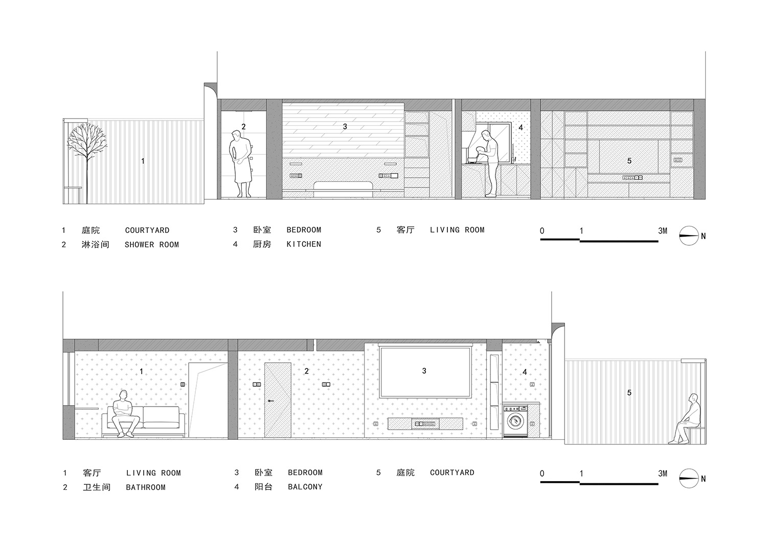 56㎡住宅設計,56㎡,小戶型設計,家裝設計,公寓改造,舊房翻新,小戶型設計案例,住宅設計案例,院居,戲構建築設計